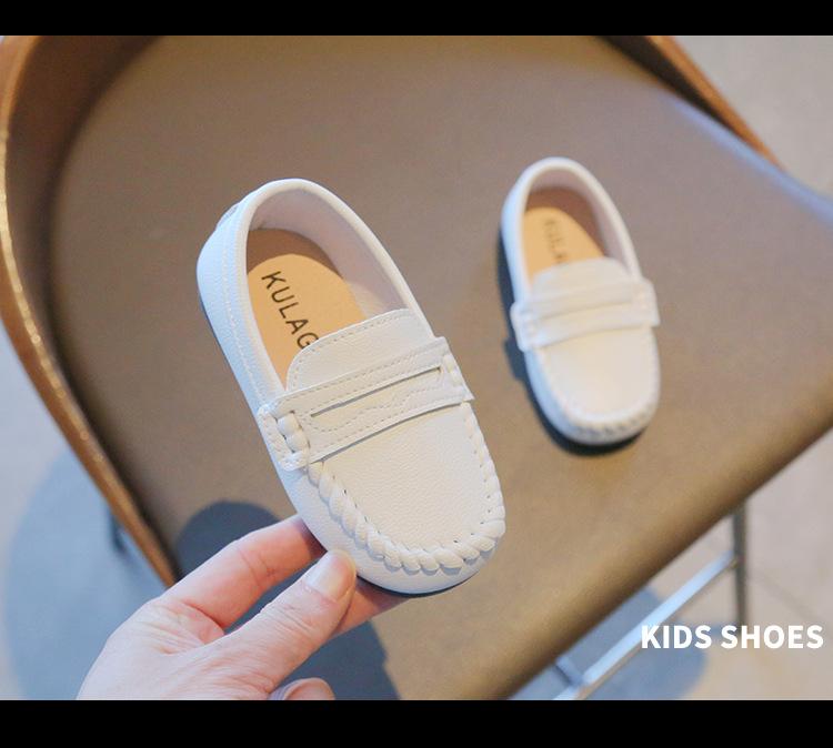 Product Introduction of Children Boys Leather Shoes 2024 Spring and Autumn Simple Slip-on Round-toe School Shoes Loafers Flats Moccasins Classic Formal 20