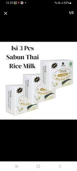 Product Review of ISI 3 PCS SABUN THAI RICE MILK THAI SABUN BERAS ISI 3 Membersihkan Mencerahkan Soap from a**s 0