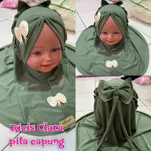 Jilbab baby ricis clara pita capung Kerudung Muslim Anak Instan Sekolah Bayi