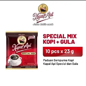 Kopi Kapal Api Spesial Mix 1 Renceng 10 Pcs x 23 Gr - Kopi Tetbaik - Coffee Bubuk Robusta