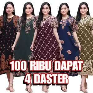Daster Busui Bumil Hamil Bahan Rayon 100 Ribu Dapat 4pcs Paket Usaha Adem Terlaris Wanita Kancing Lengan Pendek Busui Motif  Batik Bunga Kekinian Nyaman Adem Melar ld 110