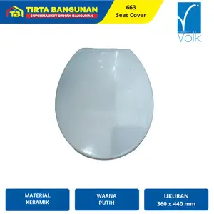 Tutup Kloset Wc Duduk 663 Seat Cover Volk Putih Toilet Cover PLASTIK