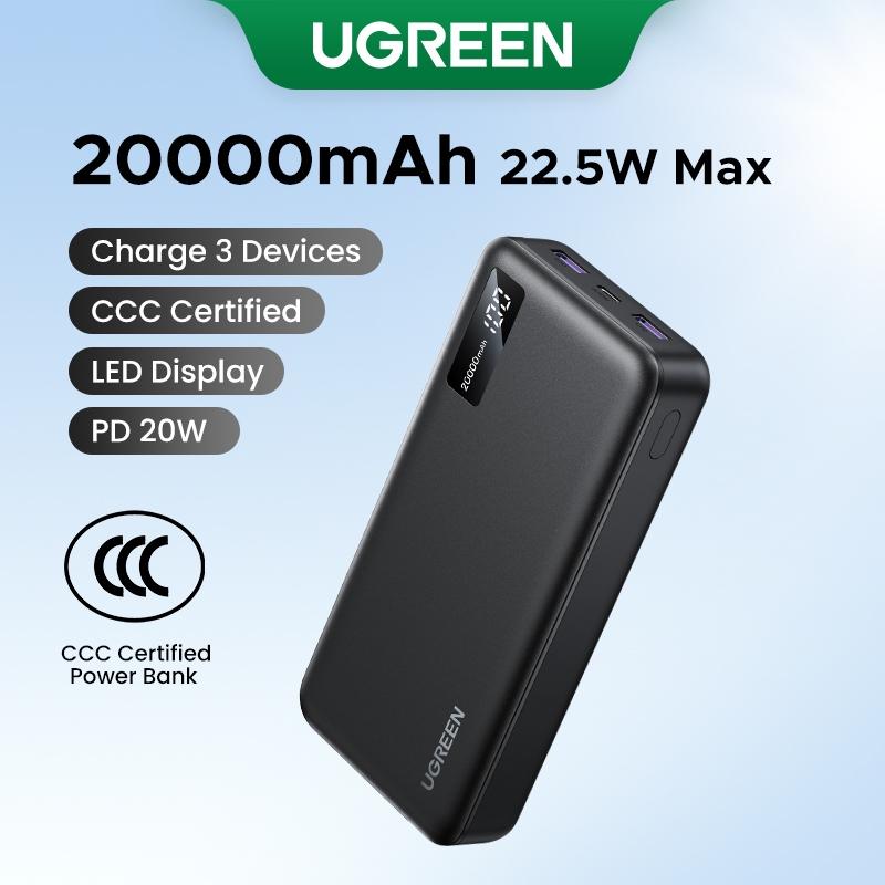 UGREEN 20000mAh 3 cổng, 10000mAh 2 cổng PD20W QC18W SCP22.5W Max Sạc nhanh Powerbank Tương thích với dòng iPhone 17