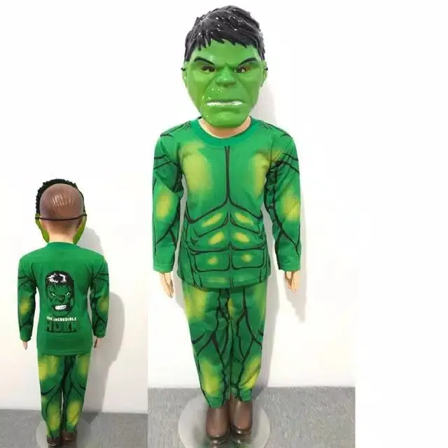 C❤X2 Kostum Baju Anak Laki Laki Hulk Gratis Topeng V♥Bh