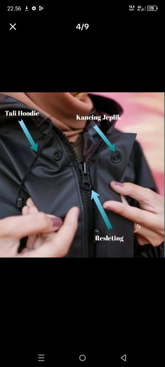 Product Introduction of JAS HUJAN DEWASA PRIA WANITA TEBAL MANTEL HUJAN UNISEX BAHAN PREMIUM KUAT Setelan Biru Merah Hijau 58