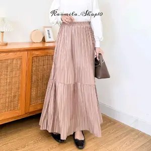 AILEN skirt - Rok plisket Mayung pleated Skirt Maxi fit to Xxl  / rok casual bawahan terbaru