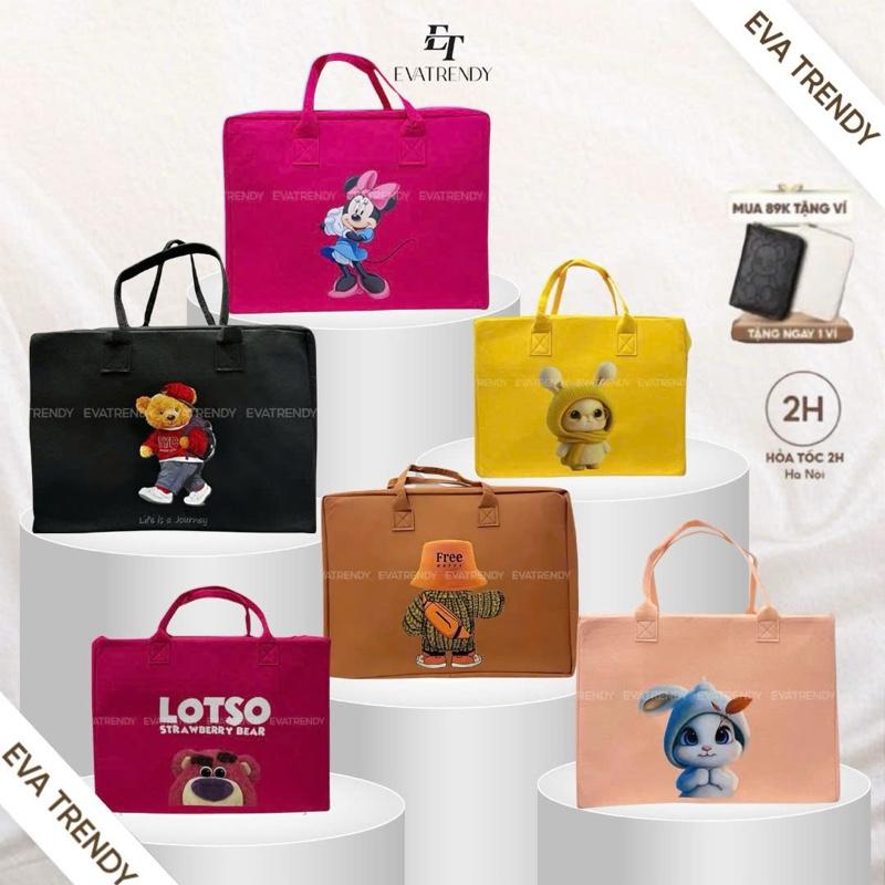 [Basic] Túi Xách Du Lịch, Túi Đựng Đồ Đa Năng, Để Đồ Thuận Tiện Đi Chơi Du Lịch EVATRENDY (Mua 3 Tặng 1 Ví)