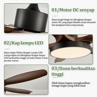 Gambar GOGEOUS Lampu Kipas Angin Plafon Remote 42/52 inci Kipas Angin Plafon kecepatan cahaya Gantung Langit Baling - A: 48" Putih-5 Daun dari GogeousLighting Kab. Tangerang 5 Tokopedia