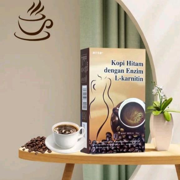 Kopi bubuk hitam bebas gula dengan enzim L karnitin 3
