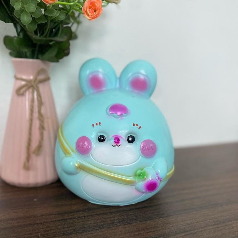 Heo đất tiết kiệm/thỏ đeo túi quả dâu size trung 2