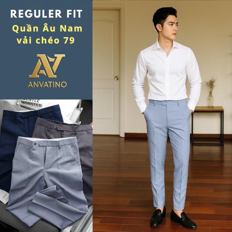 Quần Âu Nam Cao Cấp, Chất Vải 79 Mềm Mịn, Thoáng Mát. Form Regular Fit Tôn Dáng, Che Khuyết Điểm