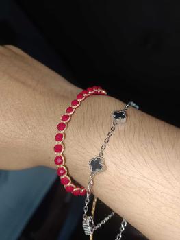 Product Review of Angel Clover Bracelet In Pink & Black Anti Karat Stainless Gelang | evyjewels x crushonyou from Y**n U**h 0