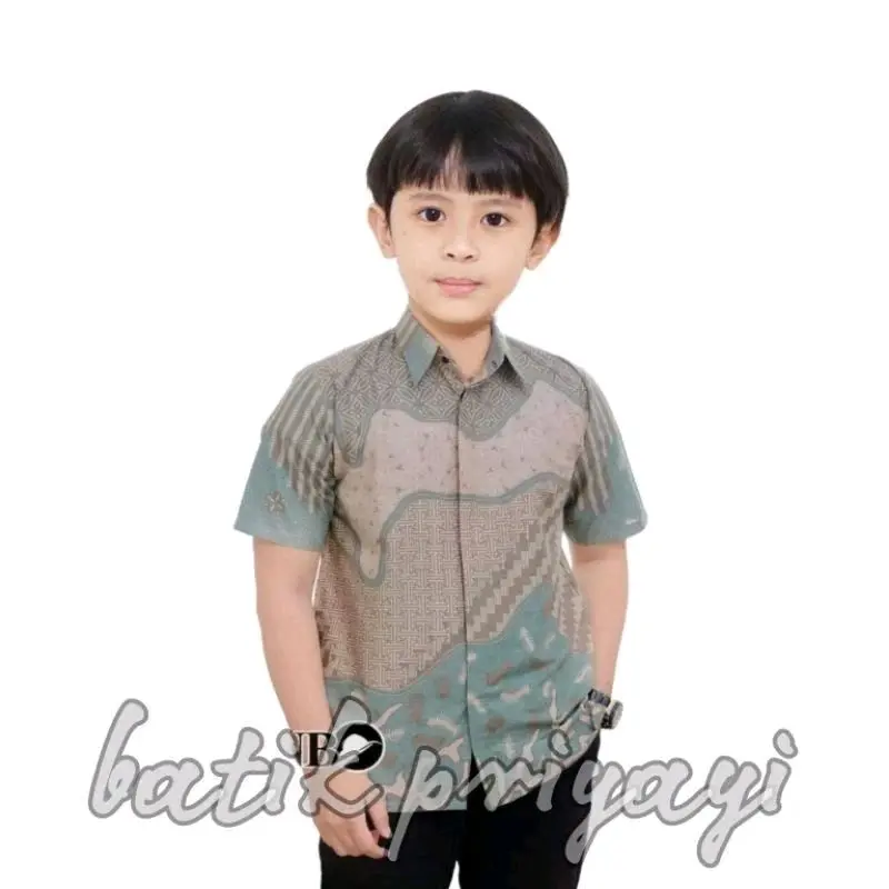 Baju Batik Anak Laki-laki Umur 2-13 Tahun Terbaru - Atasan Seragam Hem Kemeja Lengan Pendek Anak Cowok Laki-laki Modern Stylish Premium Kekinian Best seller 2025 - Fashion 0