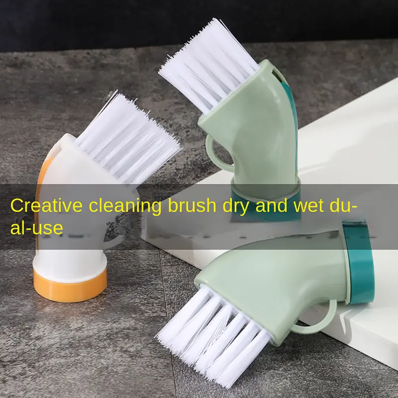 Bàn Chải Làm Sạch, Đa Năng Sáng Tạo, Có Thể Kết Nối Với Chai Nước Khoáng, Thích Hợp Để Làm Sạch Ướt Và Khô, Bàn Chải Góc Và Góc Nhà, Để Làm Sạch Các Ngõ Ngách Gia Dụng 2