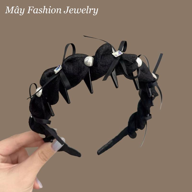 Cài Tóc Tạo Phồng Đính Đá Nơ Ruybang Xinh Xắn • Mây Fashion Jewelry - B525.10