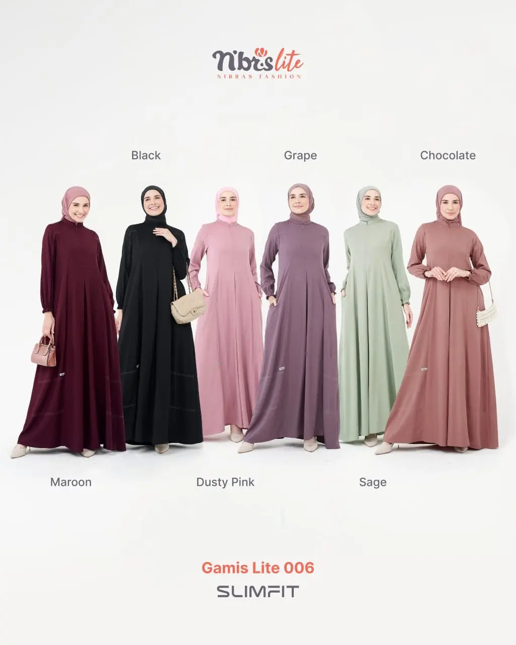 NIBRAS LITE 006 GAMIS DAILY DEWASA TERBARU BAHAN ADEM AGEN BUSANA MUSLIM