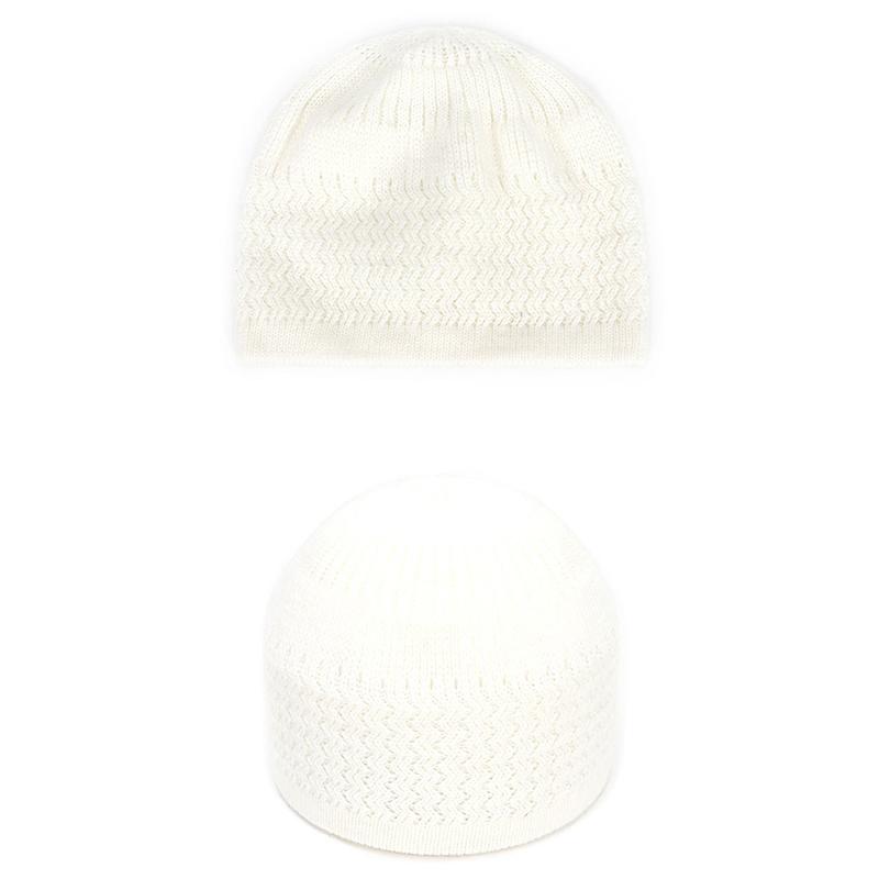 Product Introduction of [Feeling Youth] 1pc Unisex Warm Hat Knitted Hats Men's and Women's Wave Jacquard Neutral Dome Wrap Head Cap 24