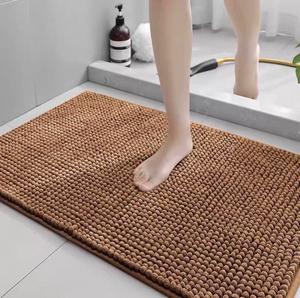 N+ Nueva alfombra de baño de chenilla, antideslizante, absorbente, resistente a la suciedad, suave para lavabo o suelo del baño 60*40cm