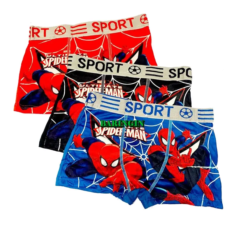 Boxer Fashion Anak Cowok Isi 12 PCS-Celana Dalam Anak Motif Karakter Katun Pakaian 1
