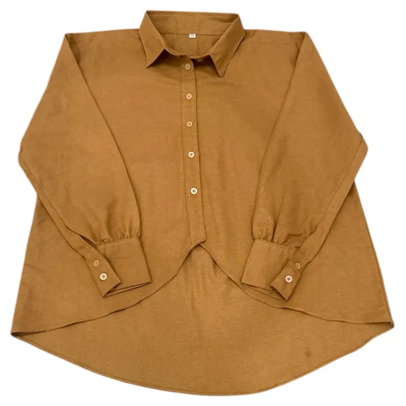 Tiffany Linen Shirt Oversize - Kemeja Basic Linen Atasan wanita Casual Korean style Formal - Baju kerja wanita Busui Friendly 2