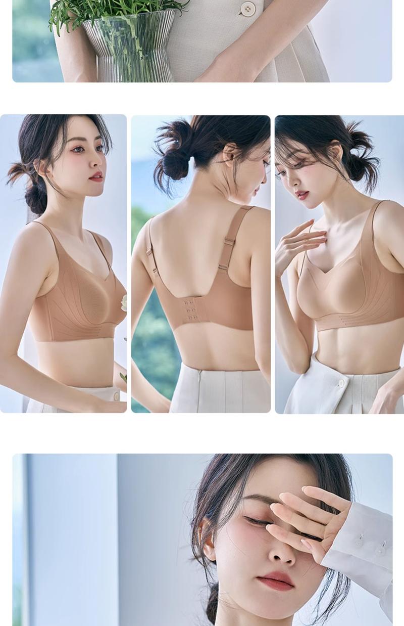 Product Introduction of Non Marking Bra Female Big Breasts Look Small Gathering Up Top Correction Adjustable Prevent  Sagging 15