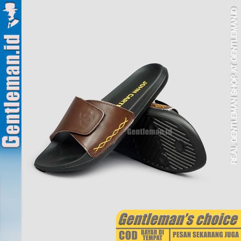 GENTLEMAN Onyx Sandal Slide Distro Casual Pria Kulit Asli Original 8