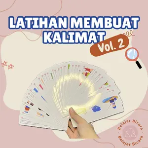 [READY STOCK] Flashcard Latihan Merangkai kalimat VOL.2 | Kartu Terapi Wicara | Kartu Edukasi Anak | Flashcard Terapi Wicara | Flashcard Edukasi