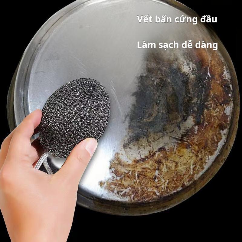 Bóng Len Thép, Bóng Làm Sạch Bằng Thép Không Gỉ, Dụng Cụ Nhà Bếp, Dụng Cụ Rửa Chén Nồi, Dây Cọ Rửa, Dụng Cụ Hữu Ích, Có Dây 2