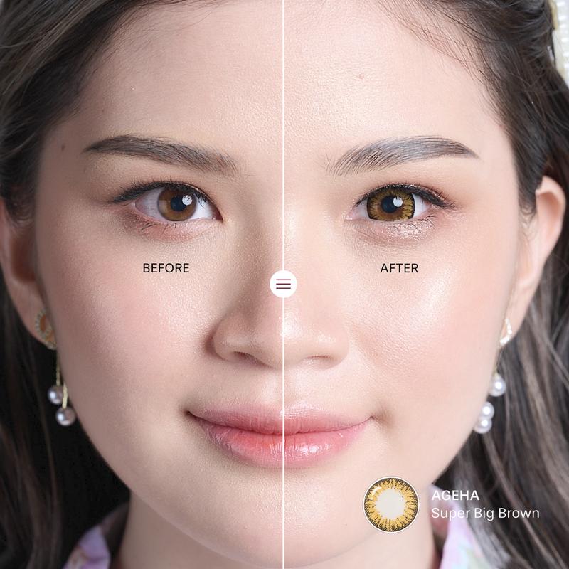 Softlens Ageha Super Big Brown / Softlens Jepang Coklat Lens 1