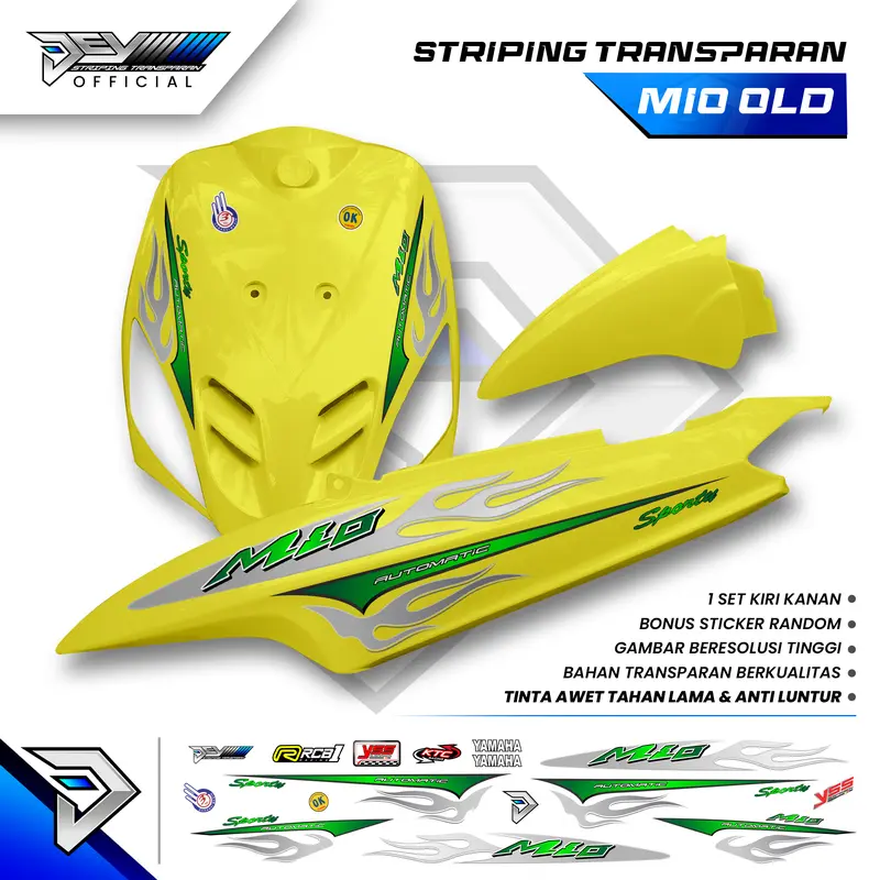 STRIPING MIO SPORTY TRANSPARAN ORIGINAL | STICKER BODY YAMAHA MIO BEST SELLER 5