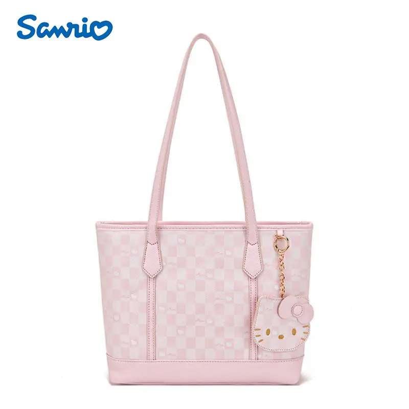 Túi Đeo Vai Hello Kitty, Sanrio, Dung Tích Lớn, Chất Liệu PU, Không Thấm Nước, Túi Xách, Ngọt Ngào Và Dễ Phối Đồ Túi Tote