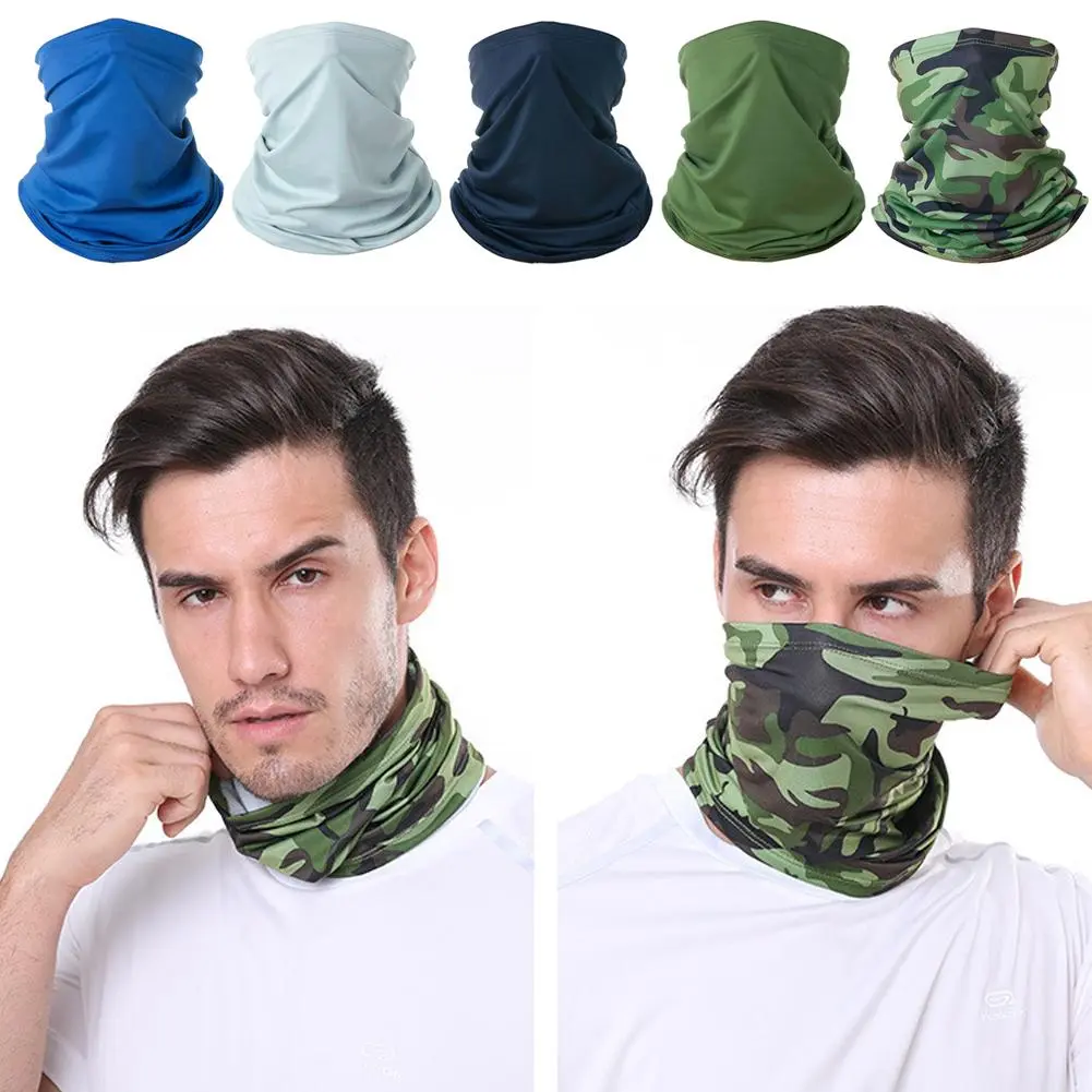 Ice Silk Magic Headband UV Protection Face Mask Cover Neck  Camouflage Scarf  Outdoor Mask