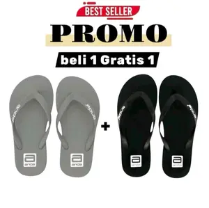Anda Sandal Jepit Pria Beli 1 Gratis 1 Bahan Spon Karet Eva Premium Ringan Empuk Anti Slip Trendy Kekinian Best Seller