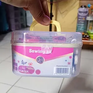 ( BISA COD ) PROMO ALAT JAHIT SATU SET KOTAK LENGKAP / SET ALAT JAHIT LENGKAP / PERLENGKAPAN JAHIT LENGKAP / PERALATAN MENJAHIT BAJU SEWING BOX BENANG JARUM KANCING PENITI KIT GUNTING /