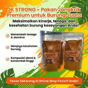 JK Strong JAMU BURUNG.Makanan Jangkrik Berkualitas dari Rempah-rempah untuk Meningkatkan Tenaga & Cepat Gacor Burung Kicau Ideal untuk Pemilik Burung Kicau