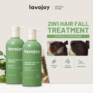 [BEST SELLER BUNDLE] Lavojoy Hold Me Tight Pro Shampoo + Conditioner Spring Wonder 2 in 1 Bundle Set | Perawatan Rambut Rontok | Ginger | Ginseng | Caffeine