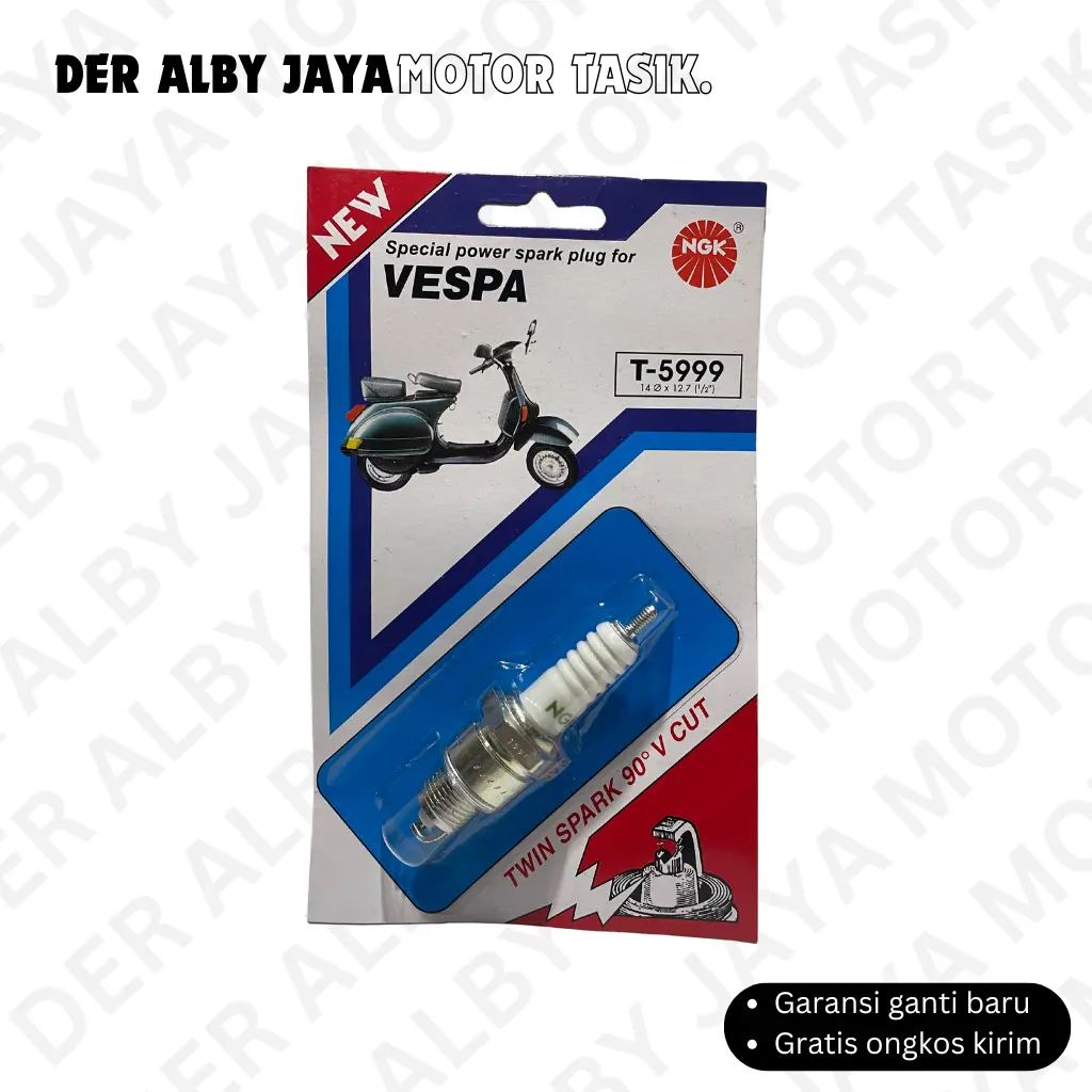 Busi NGK T5999 Vespa Klasik 2T Drat Pendek Super Sprint Siera - Motorcycle