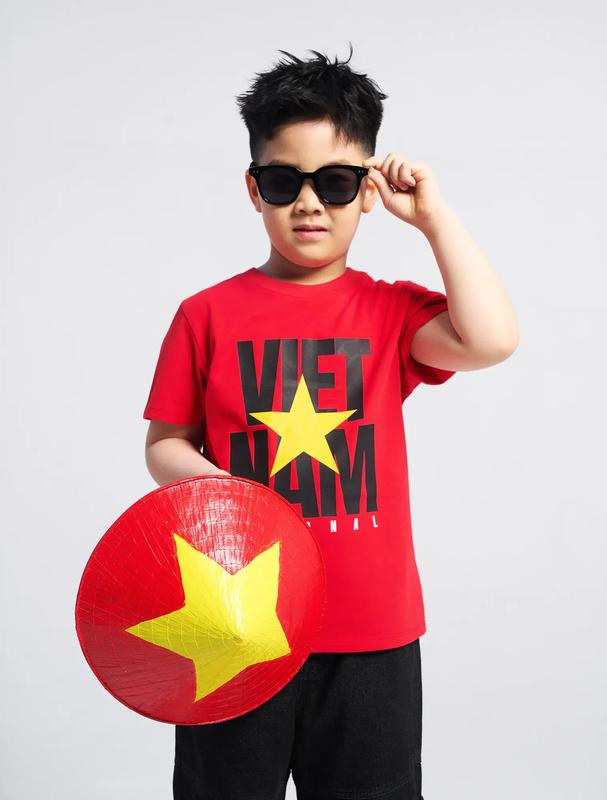 CNF S Áo phông unisex trẻ em Việt Nam Độc lập CANIFA 3TS25S013