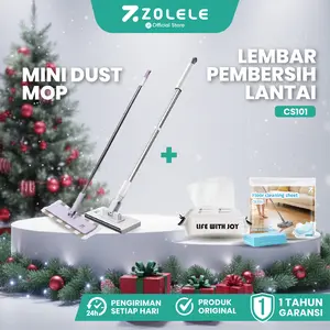 Zolele dm02/dm03 MINI DUST MOP Penyapu + ZOLELE CS101 LEMBAR PEMBERSIH LANTAI