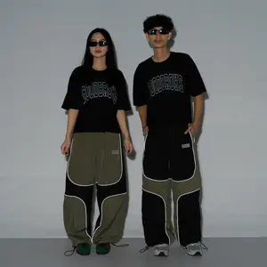 GOODBROKS -  BAGGY TRACKPANTS PARASUT COMBINATION UNISEX - CELANA BAGGY REFLEKTIF COMBINATION longgar