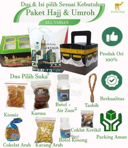 Paket Haji Saudi Air Zam Zam Coklat Arab Kacang Kismis Kurma Cokelat kerikil Tasbih Untuk Souvenir Haji dan Umroh Gift Food