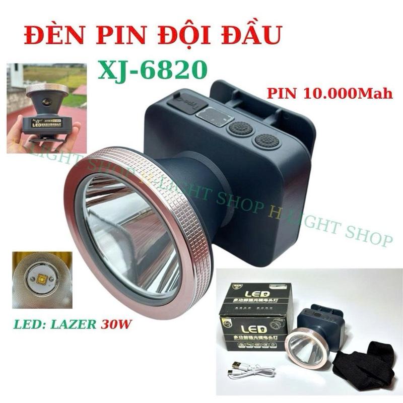 Đèn Pin Đội Đầu XJ-6820 Siêu Sáng Chóa Nhôm 7cm 2 Pin 21700 Dung Lượng Cao Pin Trâu 25h. Độ Sáng Có Thể Tùy Chỉnh. Cổng Sạc Typ-C LED Lazer 30W 