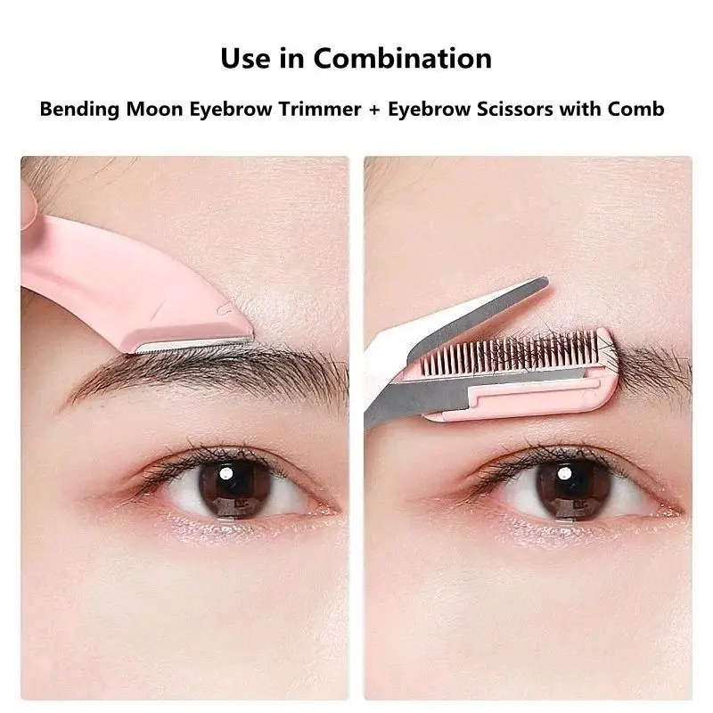 Gunting Alis + Pencukur Alis 2in1 Beituo Manual Eyebrow Trimmer isi 2pcs 3