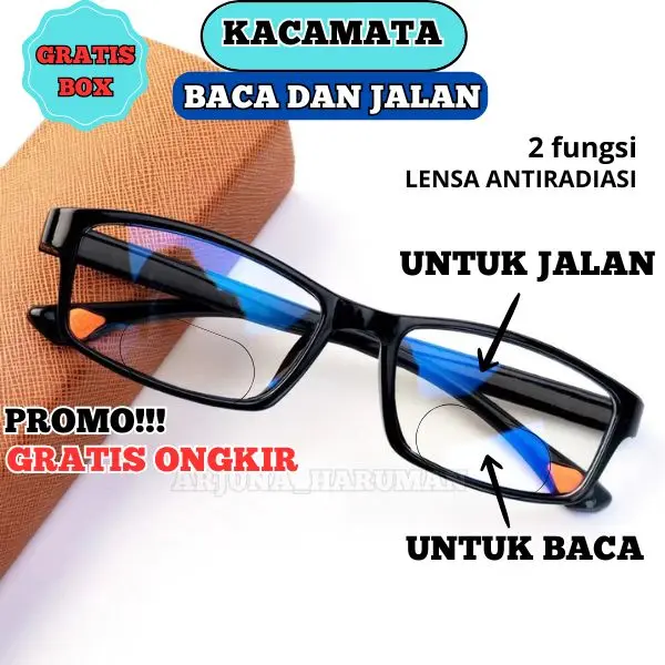 Kacamata Baca dan Jalan Double Fokus Lensa Antiradiasi pria wanita