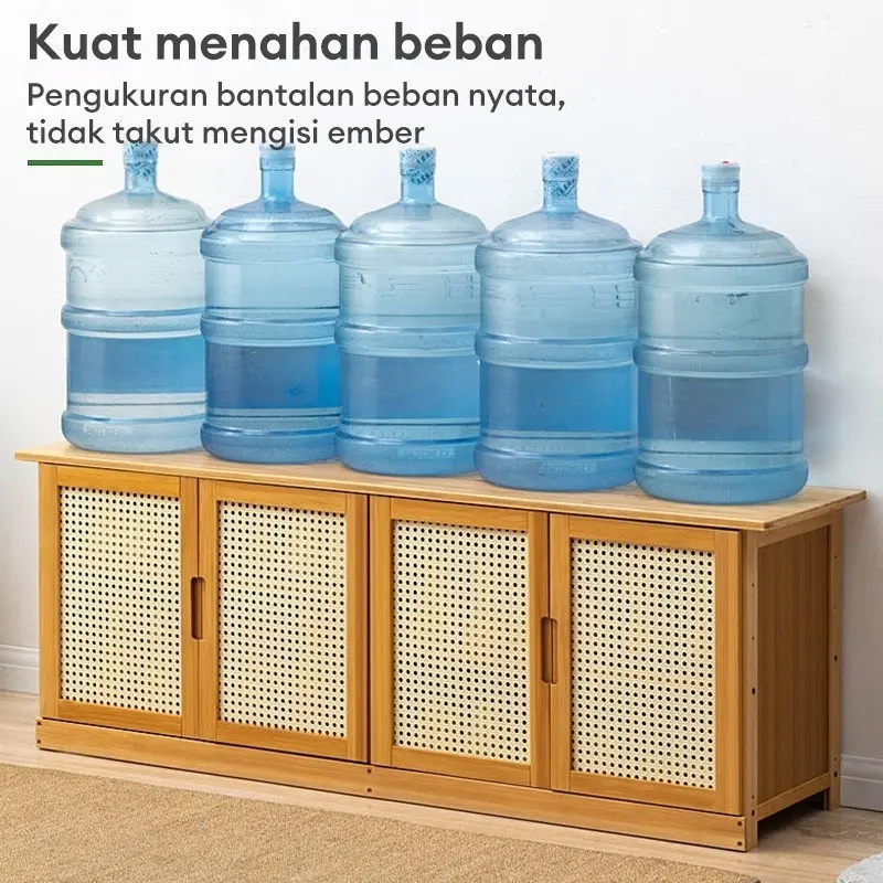 Lemari Sepatu bambu Rak Sepatu Duduk Lemari Sepatu Bambu Lemari Sepatu Multifungsi dengan dan Hemat Ruang Bangku Ganti Sepatu Rak Sepatu Berlapis-Lapis rak tv rotan plastik lemarili pat storage cabinet lemari sepatu aesthetic lemari rotan aesthetic 8