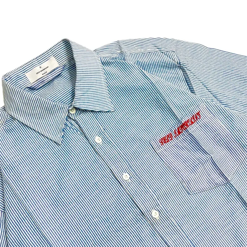 Longshirt Boxy - Geld Importaint | Kemeja stripe boxy lengan panjang Pria / Wanita Unisex Salur Garis Nyaman Casual Katun 6