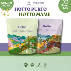 Hotto Purto dan Mame MIX 2 Pouch (28 Sachet) Multigrain Tinggi Protein Edamame Superfood Ubi Ungu Tinggi Serat Original