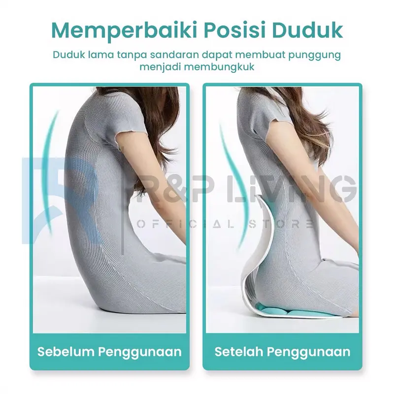 R&P [READY] Kursi Penyangga Portabel Penopang Punggung Chair Kursi Plastik Sandaran Kursi Postur Portable 7