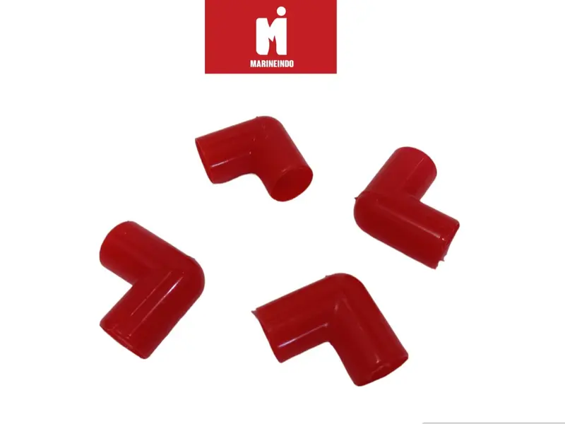 Keni L atau Keni T Pipa Merah/Putih Susu Aquarium 5/8'' Per 5 pcs 2