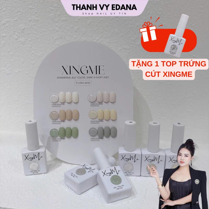 [TẶNG 1 TOP TRỨNG CÚT XM] Sơn gel trắng sữa XINGME sét 6 màu cao cấp mã XM-06 Tặng bảng màu sơn sẵn